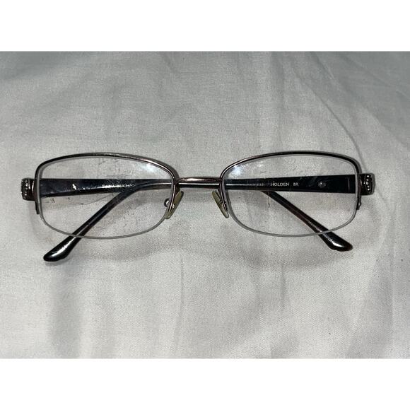DANA BUCHMAN HOLDEN EYEGLASS FRAME WOMENS HALF-RIM BLACK METAL & PLASTIC 52-18 - Picture 1 of 7